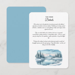 D'accompagnement Carte d'information de mariage au lac en montagne