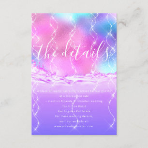 D'accompagnement Carte d'information de mariage aux pastels