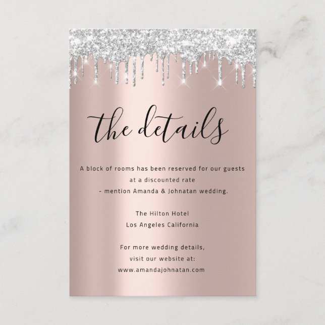 D'accompagnement Carte d'information de mariage Drips (Devant)