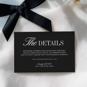 D'accompagnement Carte d'information de mariage élégante avec envel