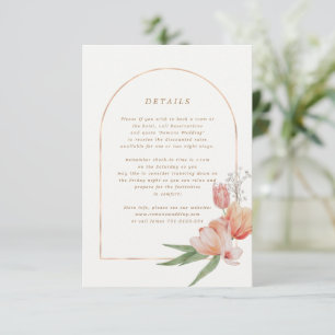 D'accompagnement Carte d'information de mariage floral de jardin d'