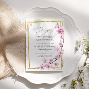 D'accompagnement carte d'information de mariage florale de printemp