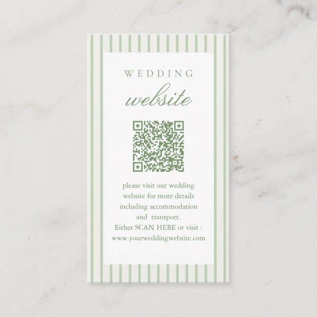 D'accompagnement Carte d'information de mariage QR Code à scanner V (Devant)