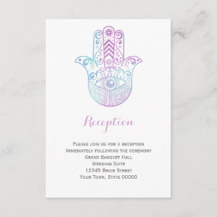 D'accompagnement Carte d'information de réception de mariage main H