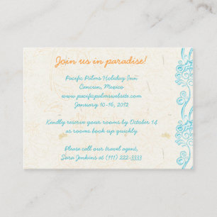 D'accompagnement Carte d'information de voyage Mariage Starfish