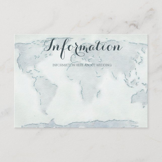 D'accompagnement Carte d'information du mariage Carte d'aquarelle (Devant)