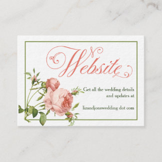 D'accompagnement Carte d'information du site de mariage Cabbage Ros