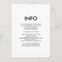 Carte d'information et de détails minimaux pour le