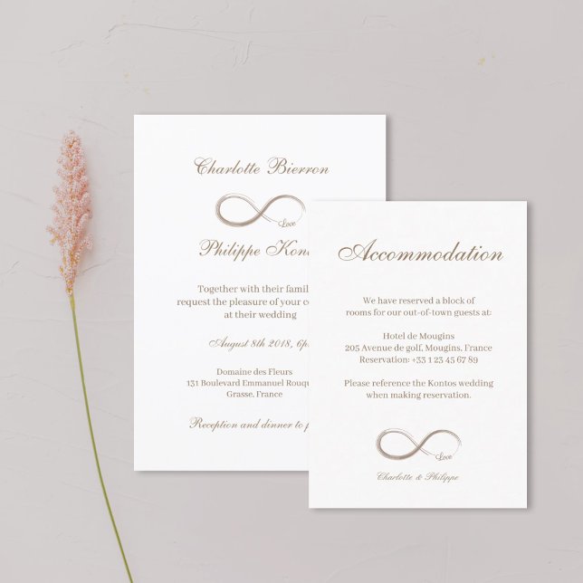 D'accompagnement Carte d'information hôtelière de mariage avec symb (Créateur téléchargé)