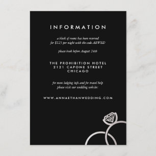 D'accompagnement Carte d'information Mariage des anneaux d'argent m