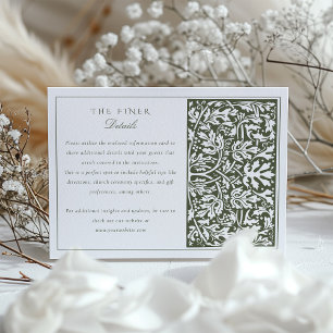 D'accompagnement Carte d'information Mariage inspirée par William M