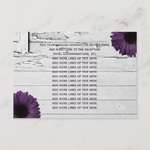 D'accompagnement Carte d'information Mariage Purple Plum Gerber Dai