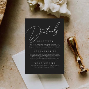 D'accompagnement Carte d'information minimale sur le mariage noir