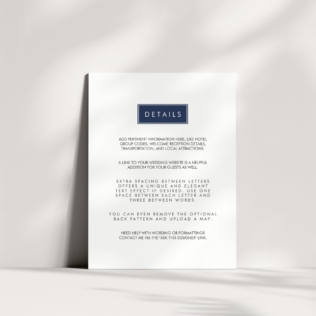 D'accompagnement Carte d'information personnalisée du Mariage de co (Créateur téléchargé)