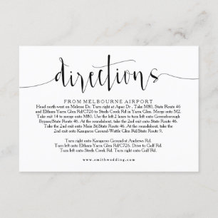 D'accompagnement Carte d'information Rustic Mariage Directions