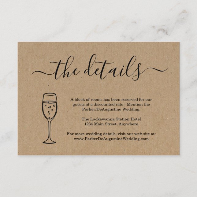 D'accompagnement Carte d'information sur le champagne Détail Carte  (Devant)