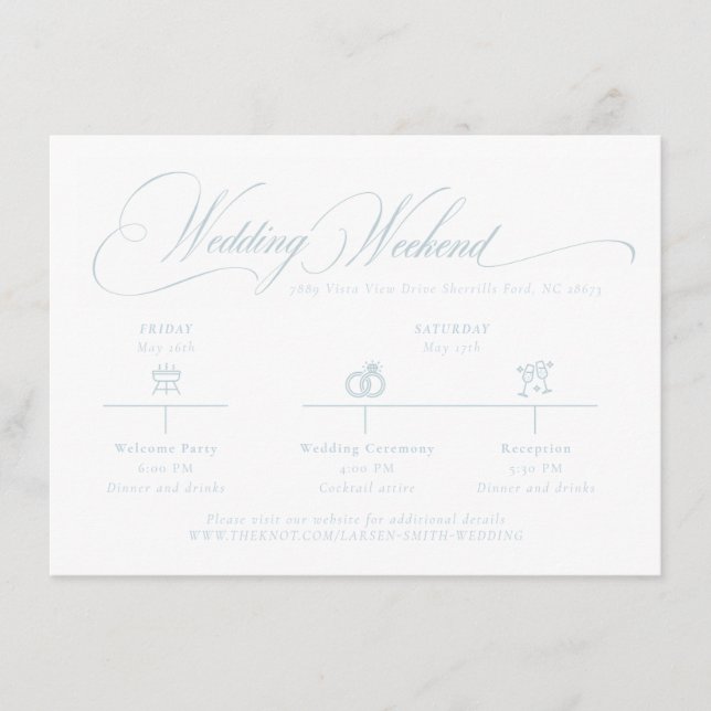 D'accompagnement Carte d'information sur le mariage au monogramme b (Devant)