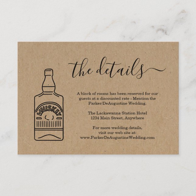 D'accompagnement Carte d'information sur le whisky (Devant)