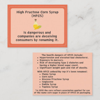 D'accompagnement Carte d'information sur les dangers du sirop de ma