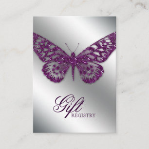 D'accompagnement Carte d'inscription Cadeau mariage papillon violet