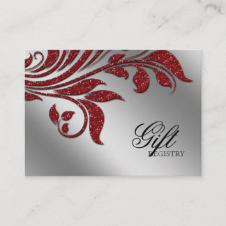 D'accompagnement Carte d'inscription cadeau mariage rouge étincelle