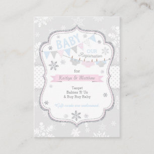 D'accompagnement Carte d'inscription pour bébé Tutu et couche-neige
