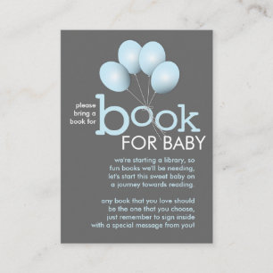 D'accompagnement Carte d'insertion de Baby shower de ballotte bleu 