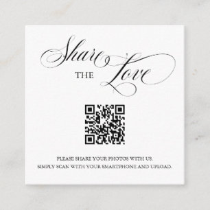 D'accompagnement Carte d'insertion de code QR 'Wedding Share The Lo