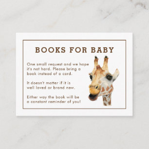 D'accompagnement Carte d'insertion de demande de Baby shower Giraff