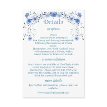 Carte d'insertion de détails de mariage à l'aquare