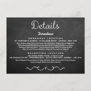 D'accompagnement Carte d'insertion de détails mariage Tableau de