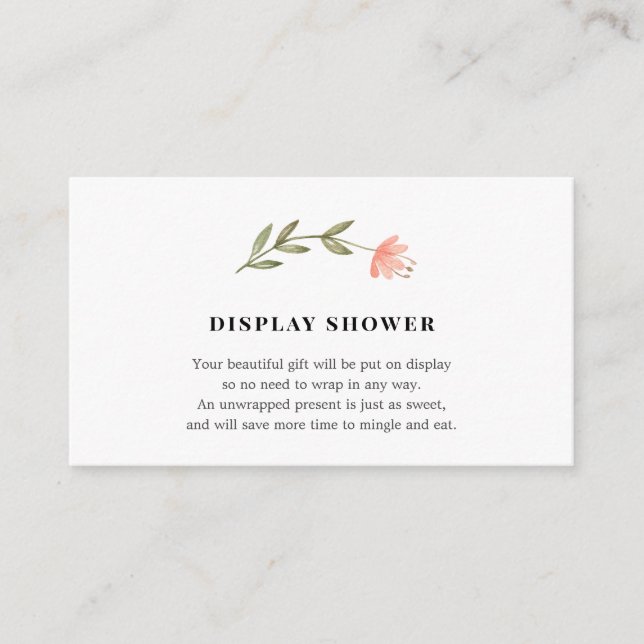 D'accompagnement Carte d'insertion de douche d'affichage pour bébé (Devant)