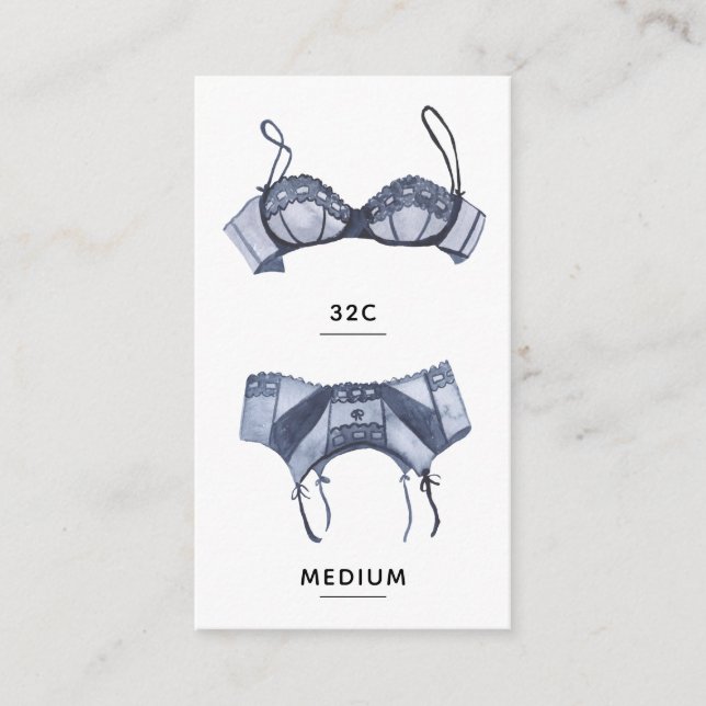 D'accompagnement Carte d'insertion de la taille de la lingerie nupt (Devant)