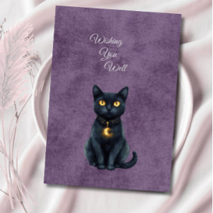 D'accompagnement Carte d'insertion de mariage Chat Noir Gothique Fa