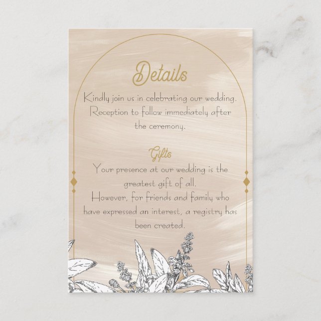 D'accompagnement Carte d'insertion de mariage rose pastel (Devant)