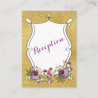 D'accompagnement Carte d'insertion de Mariage Whimsical | FAUX Gold