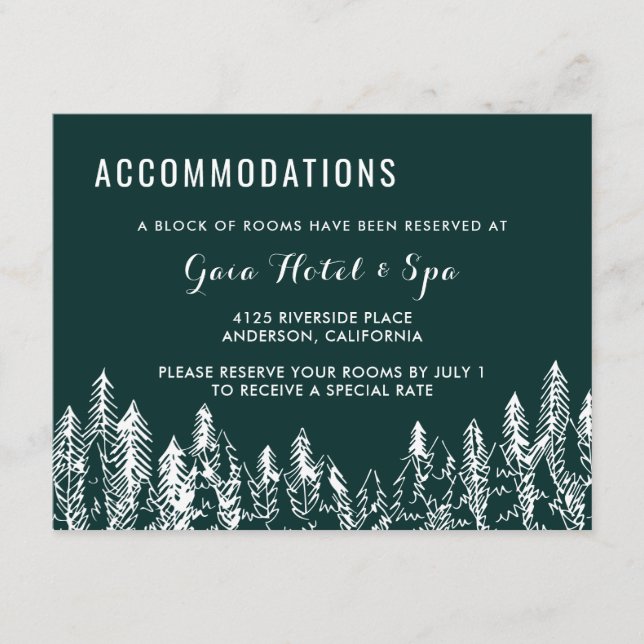 D'accompagnement Carte d'insertion de plage de montagne (Devant)