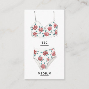 D'accompagnement Carte d'insertion de taille de lingerie