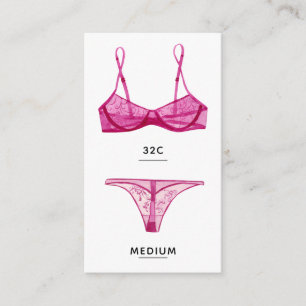 D'accompagnement Carte d'insertion de taille de lingerie