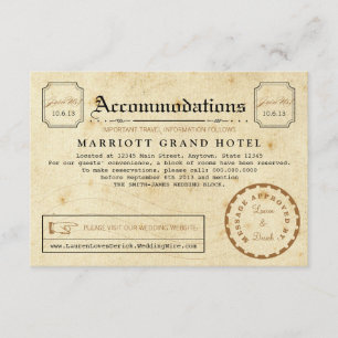 D'accompagnement Carte d'insertion de voyage de l'hôtel Telegram