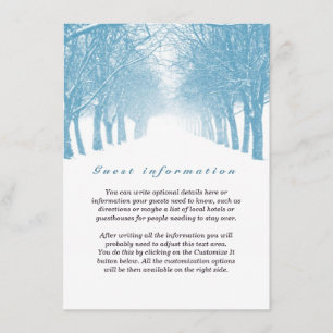 D'accompagnement Carte d'insertion du Mariage de l'avenue des Arbre