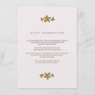 D'accompagnement Carte d'insertion du Mariage Spring Buds