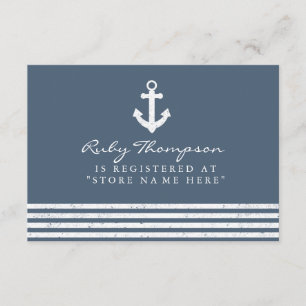 D'accompagnement Carte d'insertion du registre des Baby showers nau