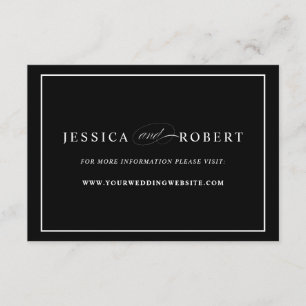 D'accompagnement Carte d'insertion du site web Mariage noir