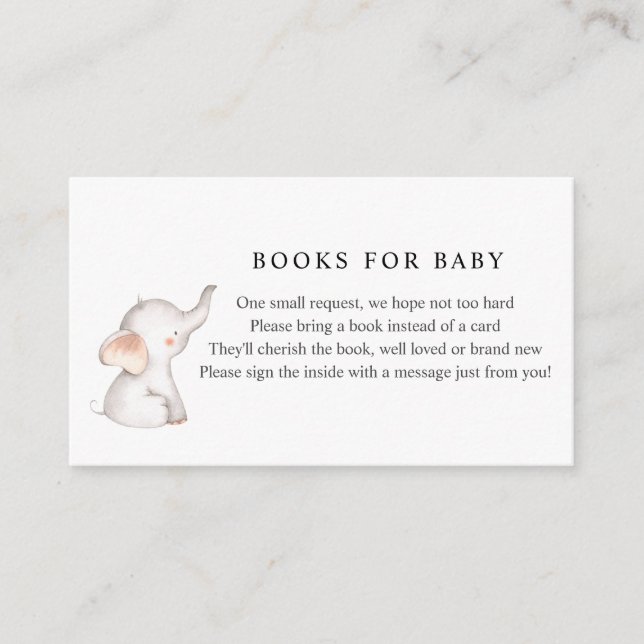 D'accompagnement Carte d'insertion Elephant Books for Baby (Devant)