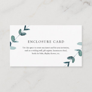 D'accompagnement Carte d'insertion Eucalyptus