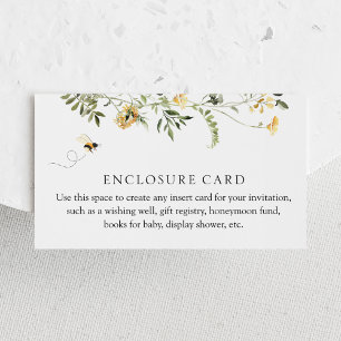 D'accompagnement Carte d'insertion Fleur sauvage jaune et abeille