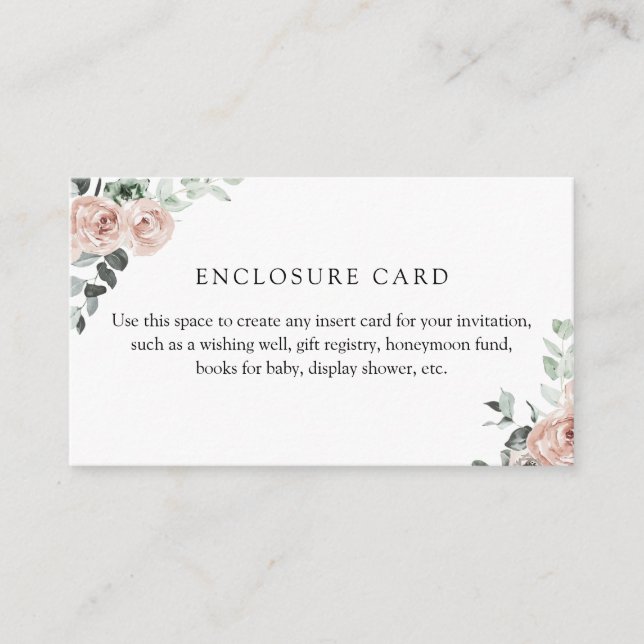 D'accompagnement Carte d'insertion florale personnalisée Brunch et  (Devant)