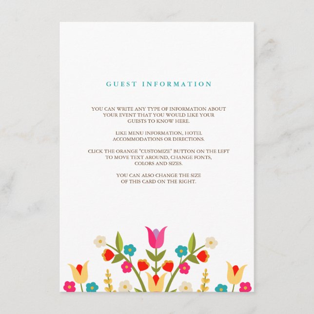 D'accompagnement Carte d'insertion Mariage Fleurs Pays (Devant)