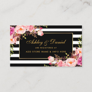D'accompagnement Carte d'insertion mariage Rose Blush Gold Black